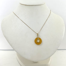 Load image into Gallery viewer, 2100065-Honey-Jade-14kt-Solid-Yellow-Gold-Hawaiian-Plumeria-Pendant-Necklace