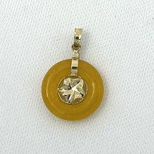 Load image into Gallery viewer, 2100065-Honey-Jade-14kt-Solid-Yellow-Gold-Hawaiian-Plumeria-Pendant-Necklace