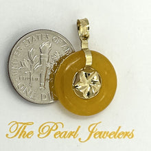 Load image into Gallery viewer, 2100065-Honey-Jade-14kt-Solid-Yellow-Gold-Hawaiian-Plumeria-Pendant-Necklace