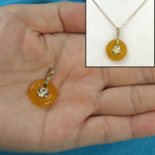 Load image into Gallery viewer, 2100065-Honey-Jade-14kt-Solid-Yellow-Gold-Hawaiian-Plumeria-Pendant-Necklace