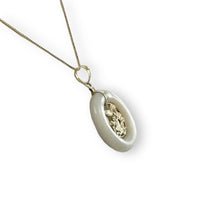 Load image into Gallery viewer, 14k Solid Gold Dragon Mother of Pearl Donut Pendant