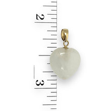 Load image into Gallery viewer, 14k Gold White Jade Heart Pendant