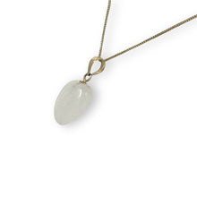 Load image into Gallery viewer, 14k Gold White Jade Heart Pendant