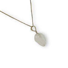 Load image into Gallery viewer, 14k Gold White Jade Heart Pendant