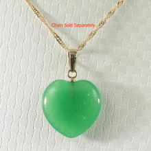 Load image into Gallery viewer, 14k Gold Green Jade Heart Pendant