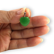 Load image into Gallery viewer, 14k Gold Green Jade Heart Pendant
