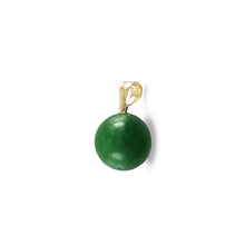 Load image into Gallery viewer, 14kt Solid Yellow Gold Green Jade Pendant Necklace