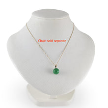 Load image into Gallery viewer, 14kt Solid Yellow Gold Green Jade Pendant Necklace