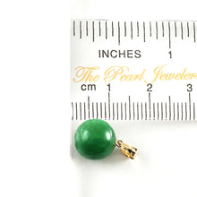 Load image into Gallery viewer, 14kt Solid Yellow Gold Green Jade Pendant Necklace