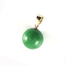 Load image into Gallery viewer, 14kt Solid Yellow Gold Green Jade Pendant Necklace