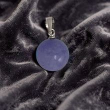Load image into Gallery viewer, 14k Solid White Gold Lavender Round Bead Jade Pendant