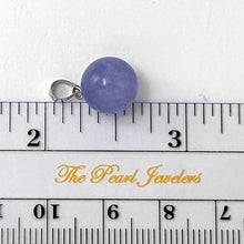 Load image into Gallery viewer, 14k Solid White Gold Lavender Round Bead Jade Pendant
