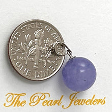Load image into Gallery viewer, 14k Solid White Gold Lavender Round Bead Jade Pendant