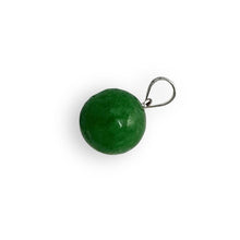 Load image into Gallery viewer, 14k Solid White Gold Green Jade Pendant Necklace
