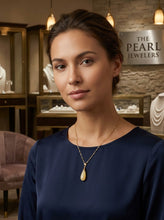 Load image into Gallery viewer, 14k Gold Drop Yellow Jade Pendant