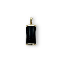 Load image into Gallery viewer, 14k Gold Curve Black Onyx Pendant