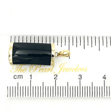 Load image into Gallery viewer, 14k Gold Curve Black Onyx Pendant