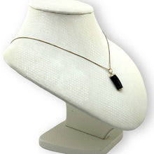 Load image into Gallery viewer, 14k Gold Curve Black Onyx Pendant