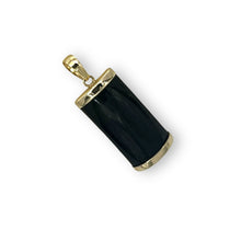 Load image into Gallery viewer, 14k Gold Curve Black Onyx Pendant