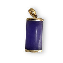 Load image into Gallery viewer, 14k Gold Curve Lavender Jade Pendant