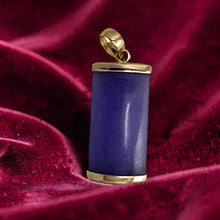 Load image into Gallery viewer, 14k Gold Curve Lavender Jade Pendant