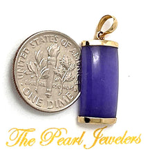 Load image into Gallery viewer, 14k Gold Curve Lavender Jade Pendant