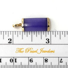Load image into Gallery viewer, 14k Gold Curve Lavender Jade Pendant