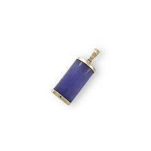Load image into Gallery viewer, 14k Gold Curve Lavender Jade Pendant