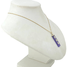 Load image into Gallery viewer, Lavender Jade Love, Joy &amp; Longevity 14k Yellow Gold Pendant