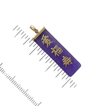 Load image into Gallery viewer, Lavender Jade Love, Joy &amp; Longevity 14k Yellow Gold Pendant