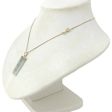 Load image into Gallery viewer, Celadon Green Jade Good Fortune 14k Yellow Gold Pendant