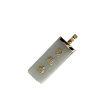 Load image into Gallery viewer, Celadon Green Jade Good Fortune 14k Yellow Gold Pendant