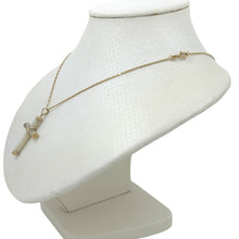 Load image into Gallery viewer, 14k Yellow Gold Religious Cross Mother of Pearl Pendant