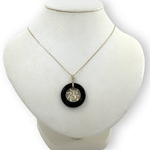 Load image into Gallery viewer, 14k Gold Joy Black Onyx Donut Pendant