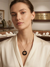 Load image into Gallery viewer, 14k Gold Good Luck Black Onyx Donut Pendant