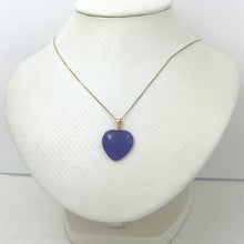 Load image into Gallery viewer, 2100312-Beautify-14k-Yellow-Gold-Bale-Cabochon-Love-Heart-Lavender-Jade-Pendant