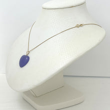 Load image into Gallery viewer, 2100312-Beautify-14k-Yellow-Gold-Bale-Cabochon-Love-Heart-Lavender-Jade-Pendant