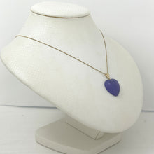 Load image into Gallery viewer, 2100312-Beautify-14k-Yellow-Gold-Bale-Cabochon-Love-Heart-Lavender-Jade-Pendant