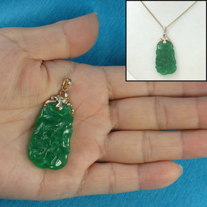 2100333-Beautiful-Hand-Carving-Both-Sides-Green-Jade-14k-Gold-Pendant-Necklace