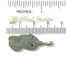 Load image into Gallery viewer, Natural Jadeite 14k Yellow Gold Bale Hand-Carved Goldfish Pendant Necklace
