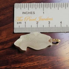 Load image into Gallery viewer, 14k Gold Hand-Carved Carp Pale Green Jadeite Pendant Necklace