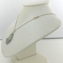 Load image into Gallery viewer, 2100897B-Hand-Carved-Carp-Pale-Green-Jadeite-14k-Gold-Pendant-Necklace