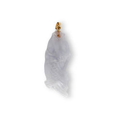 Load image into Gallery viewer, 14k Solid Yellow Gold Hand-Carved Carp Celadon Two-Tone Jadeite Pendant