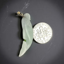 Load image into Gallery viewer, 14k Solid Yellow Gold Hand-Carved Dolphin Natural Jadeite Pendant Necklace