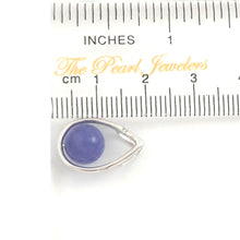 Load image into Gallery viewer, Lavender Jade Raindrop Pendant with Diamond – 14k White Gold