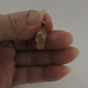 2100955-14k-Gold-Diamond-Flip-Flop-Slipper-Yellow-Jade-Pendant-Necklace