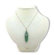Load image into Gallery viewer, 14K Solid Gold Diamond Green Jade Pendant