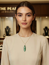 Load image into Gallery viewer, 14K Solid Gold Diamond Green Jade Pendant