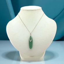 Load image into Gallery viewer, 14K Solid Gold Diamond Green Jade Pendant