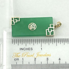 Load image into Gallery viewer, 14K Gold Joy Rectangle Green Jade Pendant